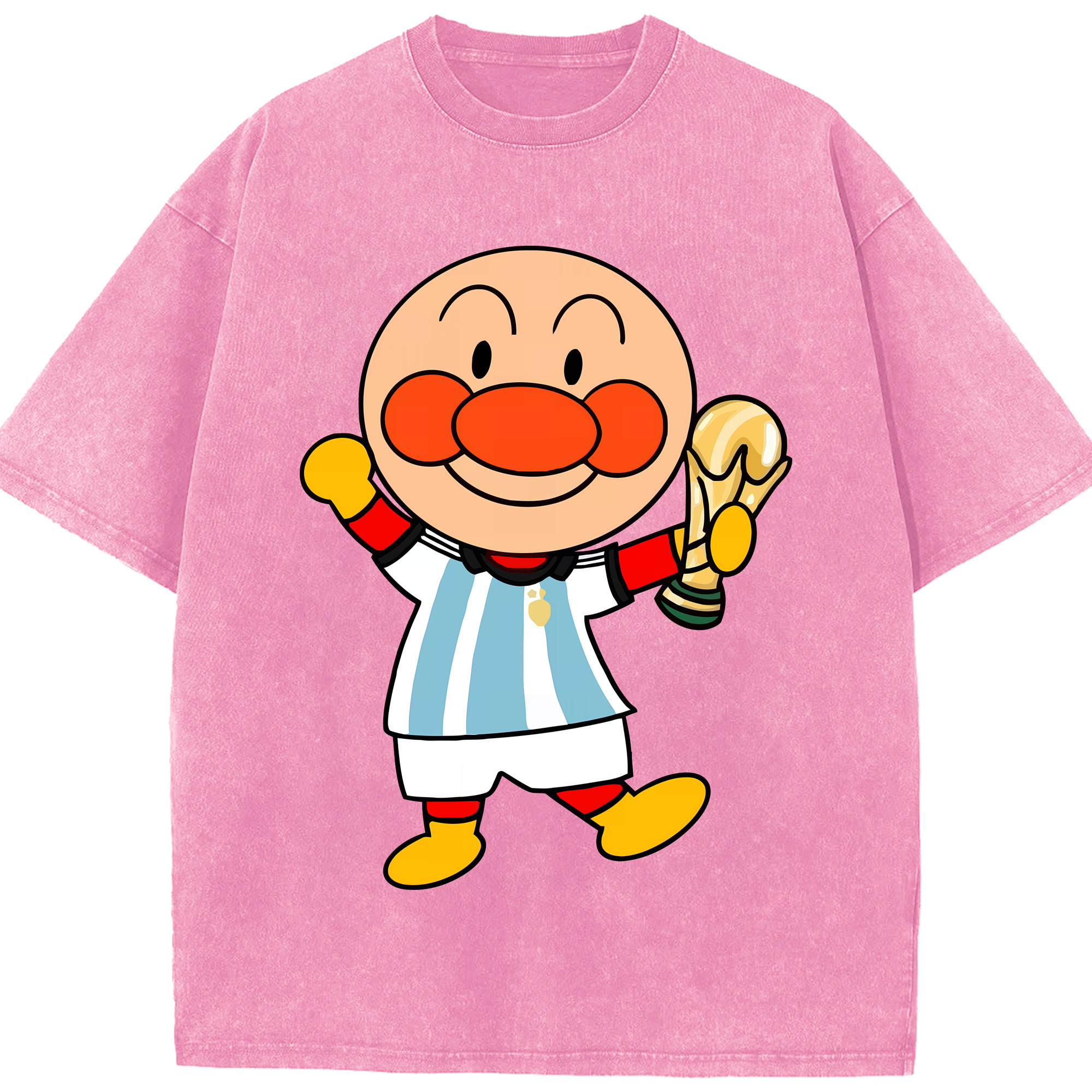 （画像用） アンパンマン Anpanman 綿100% ヴィンテージ風 半袖Tシャツ（フロントプリント）